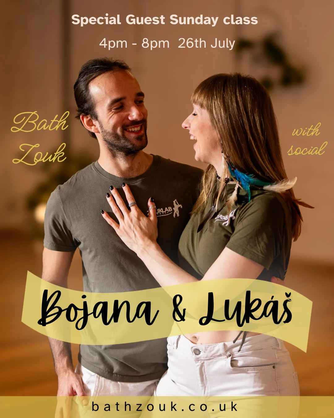 Bojana and Lukáš special guest Sunday class poster